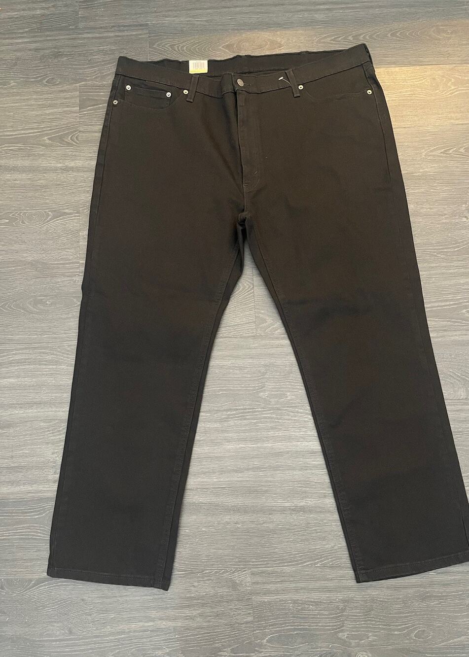 New Levis 541 Taper Jeans 42 x 30 Soft Black Stretch Measure 44/30